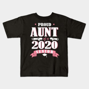 Proud Aunt Of A 2020 Senior Graduate Happy Graduation Last Day Class Of School Quarantine Kids T-Shirt